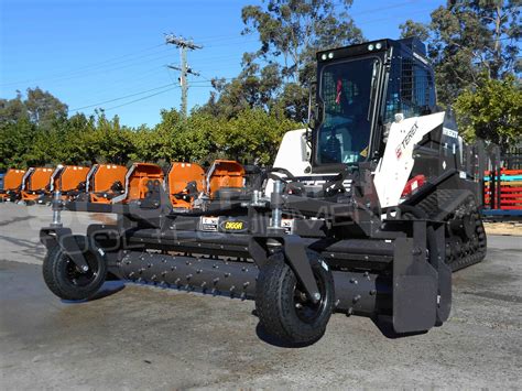 skid steer power rake video